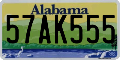 AL license plate 57AK555