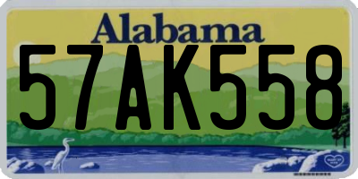 AL license plate 57AK558
