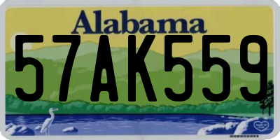AL license plate 57AK559