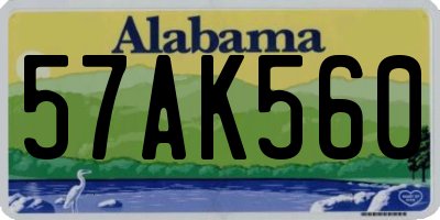 AL license plate 57AK560