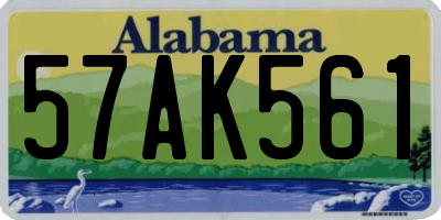 AL license plate 57AK561