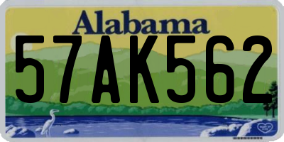 AL license plate 57AK562