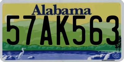 AL license plate 57AK563