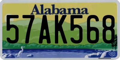AL license plate 57AK568