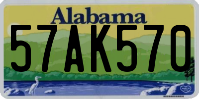 AL license plate 57AK570