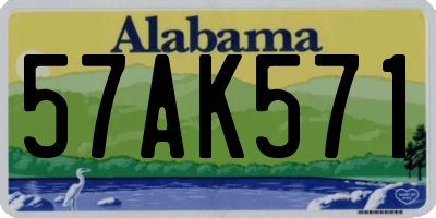AL license plate 57AK571