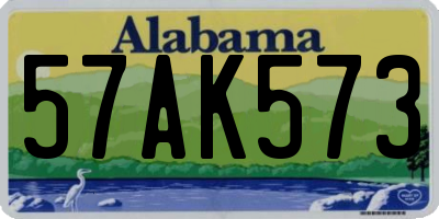 AL license plate 57AK573