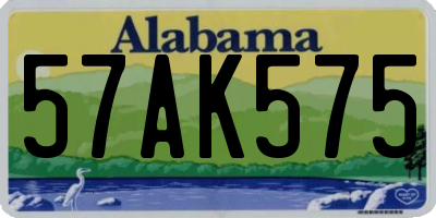 AL license plate 57AK575