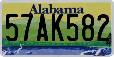 AL license plate 57AK582