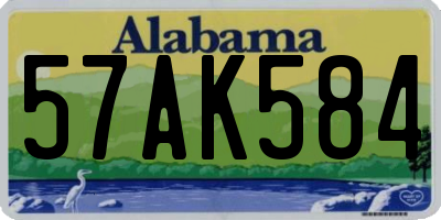 AL license plate 57AK584