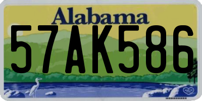 AL license plate 57AK586