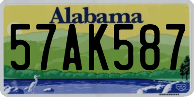 AL license plate 57AK587