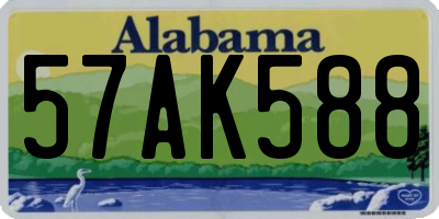 AL license plate 57AK588