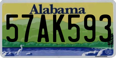 AL license plate 57AK593