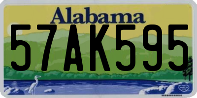 AL license plate 57AK595