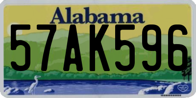 AL license plate 57AK596