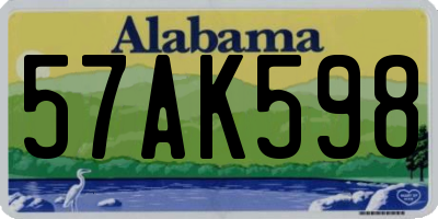 AL license plate 57AK598