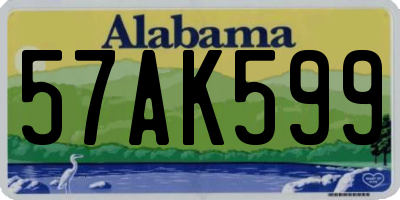 AL license plate 57AK599