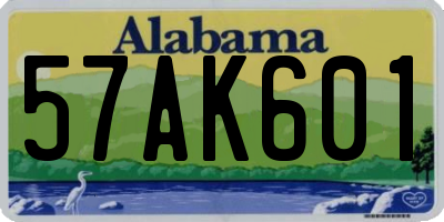 AL license plate 57AK601
