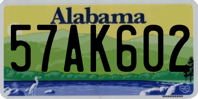 AL license plate 57AK602
