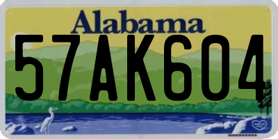 AL license plate 57AK604