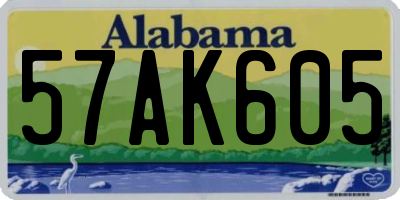AL license plate 57AK605