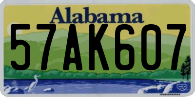 AL license plate 57AK607