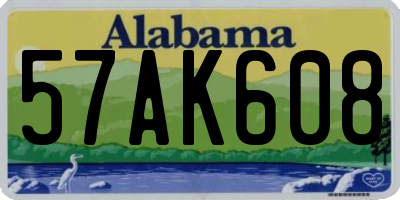 AL license plate 57AK608