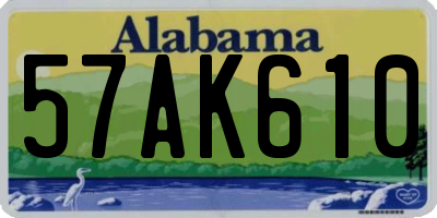 AL license plate 57AK610