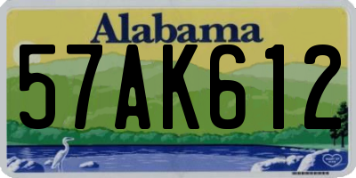 AL license plate 57AK612