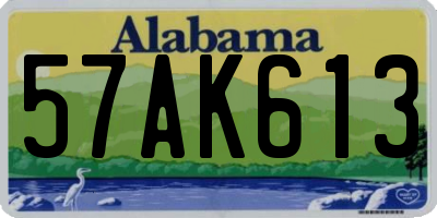 AL license plate 57AK613