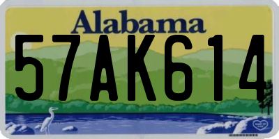 AL license plate 57AK614