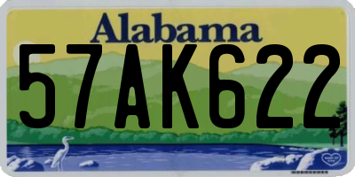 AL license plate 57AK622