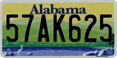 AL license plate 57AK625