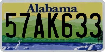 AL license plate 57AK633