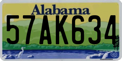 AL license plate 57AK634