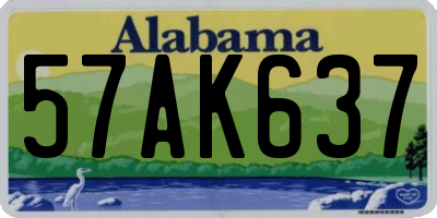 AL license plate 57AK637