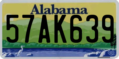 AL license plate 57AK639