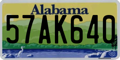 AL license plate 57AK640