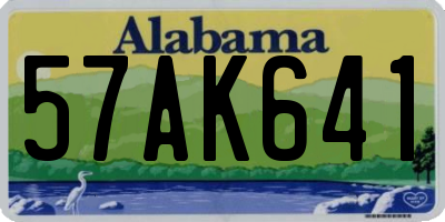 AL license plate 57AK641