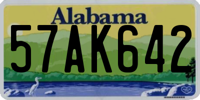 AL license plate 57AK642