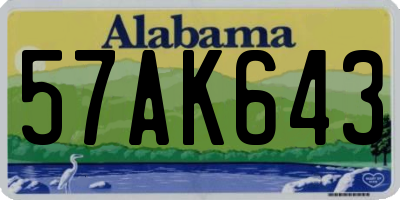 AL license plate 57AK643