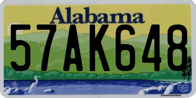 AL license plate 57AK648