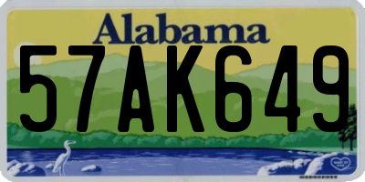 AL license plate 57AK649