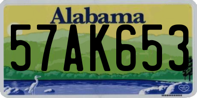AL license plate 57AK653