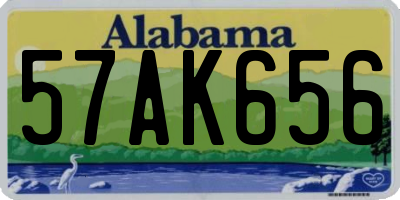AL license plate 57AK656