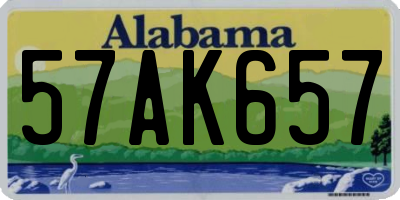 AL license plate 57AK657