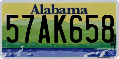 AL license plate 57AK658