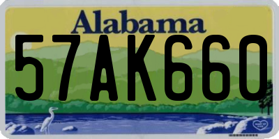 AL license plate 57AK660