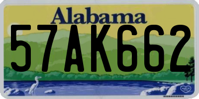 AL license plate 57AK662